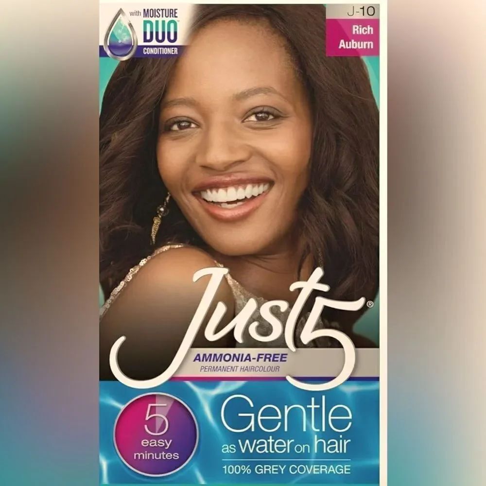 🛍️ Just 5 Women's 5 Minute Permanent Hair Color J-10 Rich Auburn (pack of 2)💥